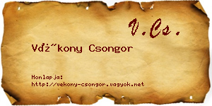 Vékony Csongor névjegykártya